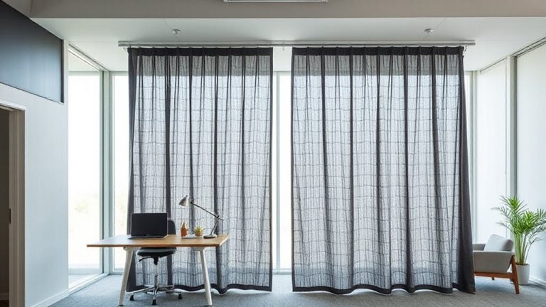 retractable sound curtains for office zoning
