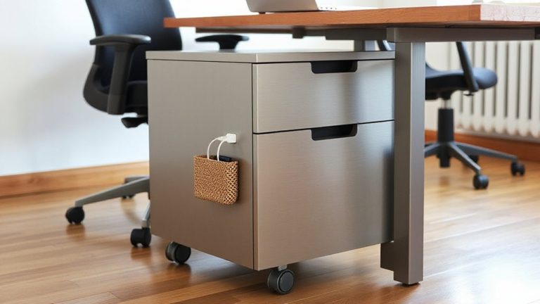 rolling file cabinet desk extension