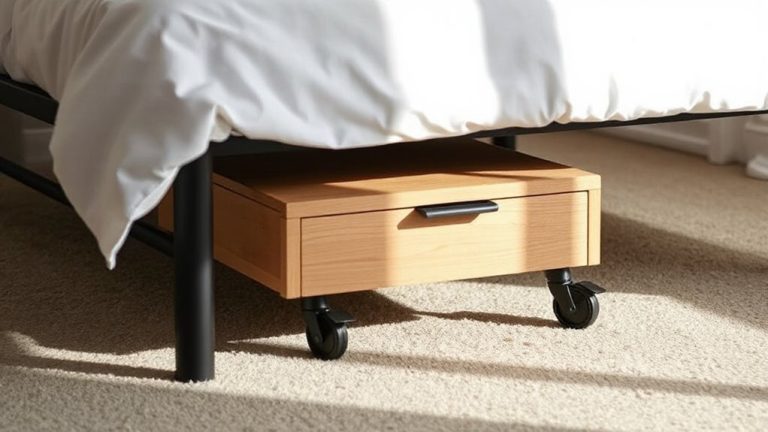 rolling storage under bed
