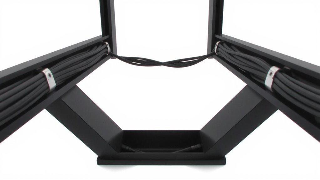 route cables safely through frame