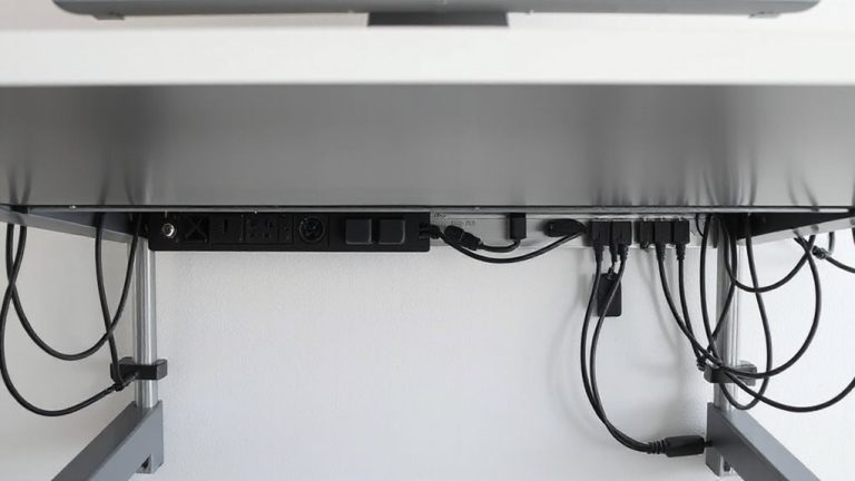 routing cables under desk