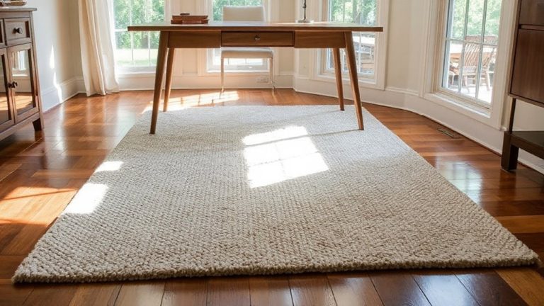 rug placement for glare reduction