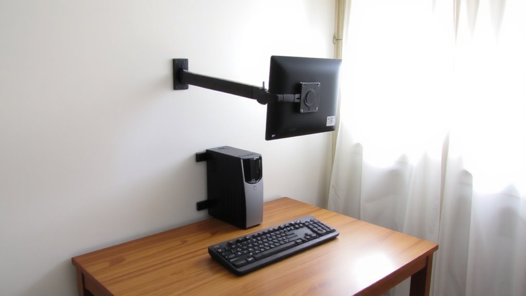 secure mount clear desk