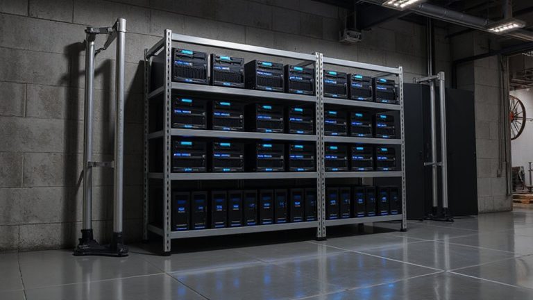 secure shelving to walls
