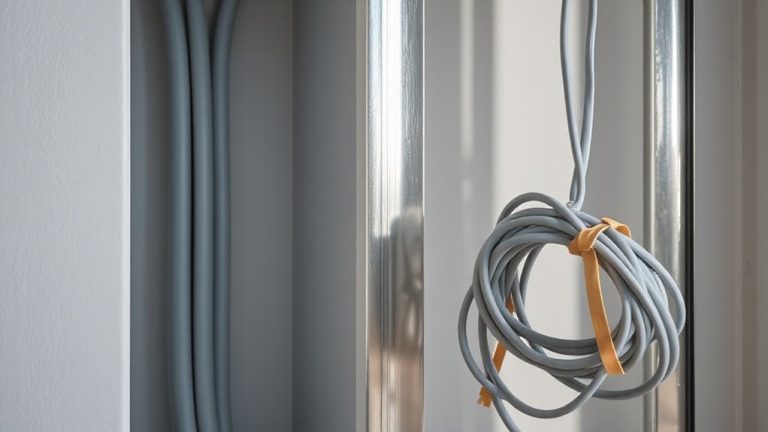 separate cat6a and lamp cords