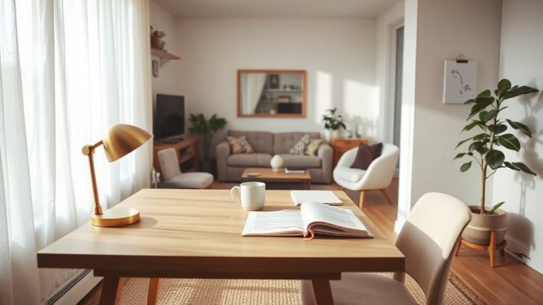 separate home office space