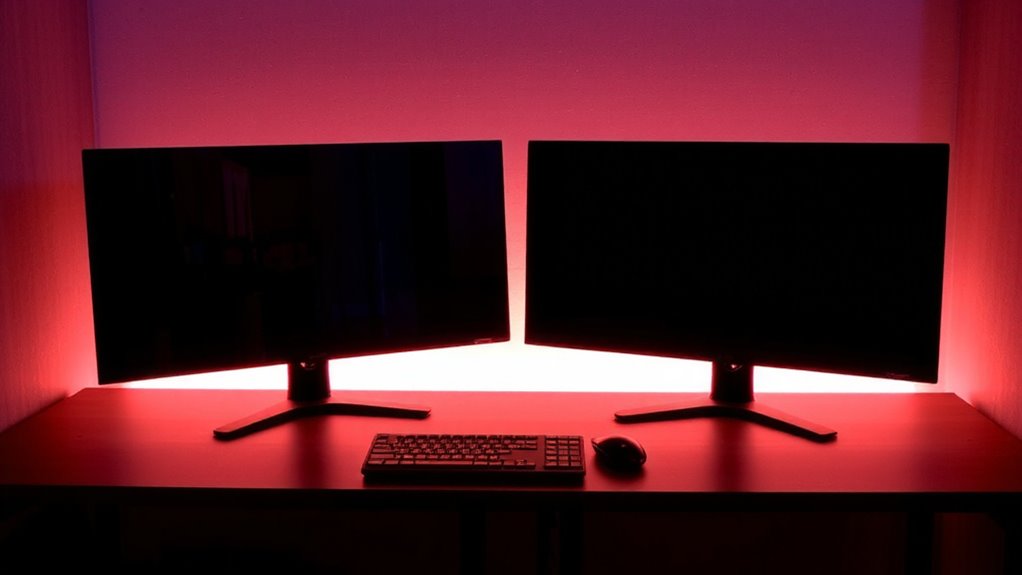 set monitors at eye level
