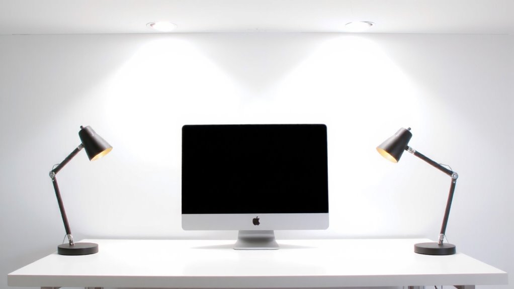 side placement prevents glare