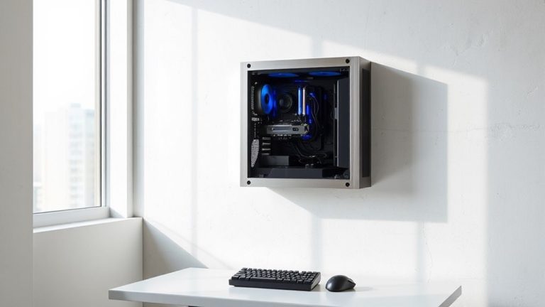 sleek wall mounted pc cases