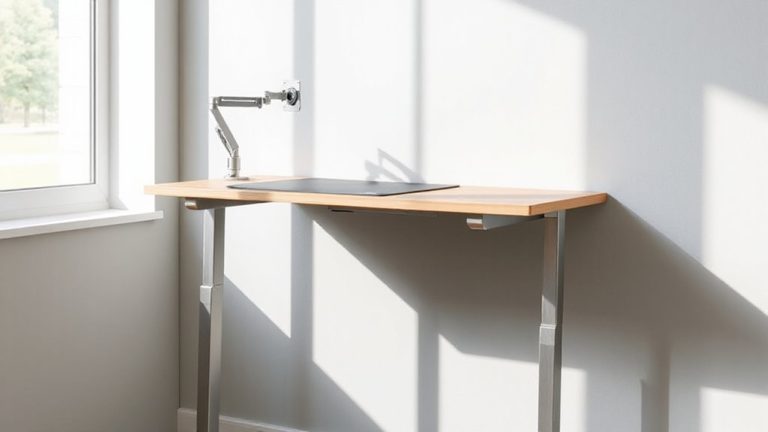 standing desk fold down setup