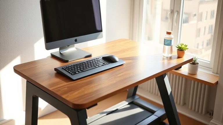 standing desk treadmill setup