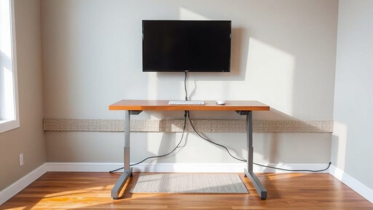 standing desk wall mount setup