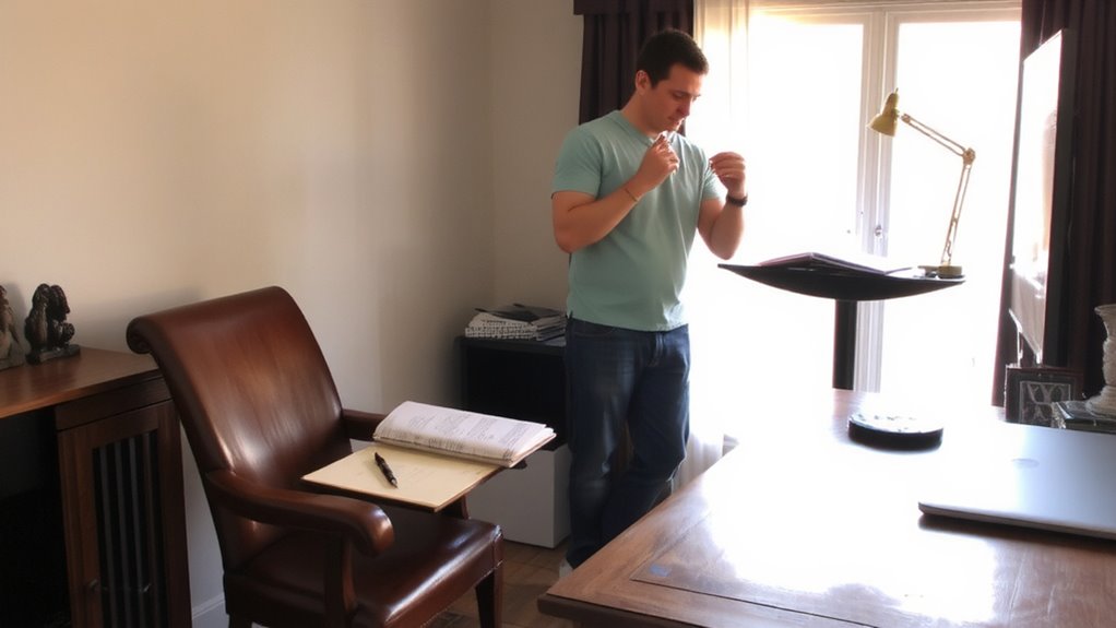 standing enhances editing focus
