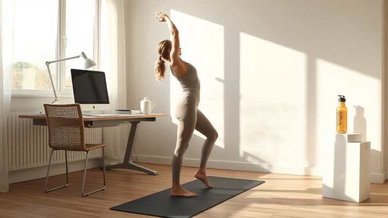 stretch before work begins