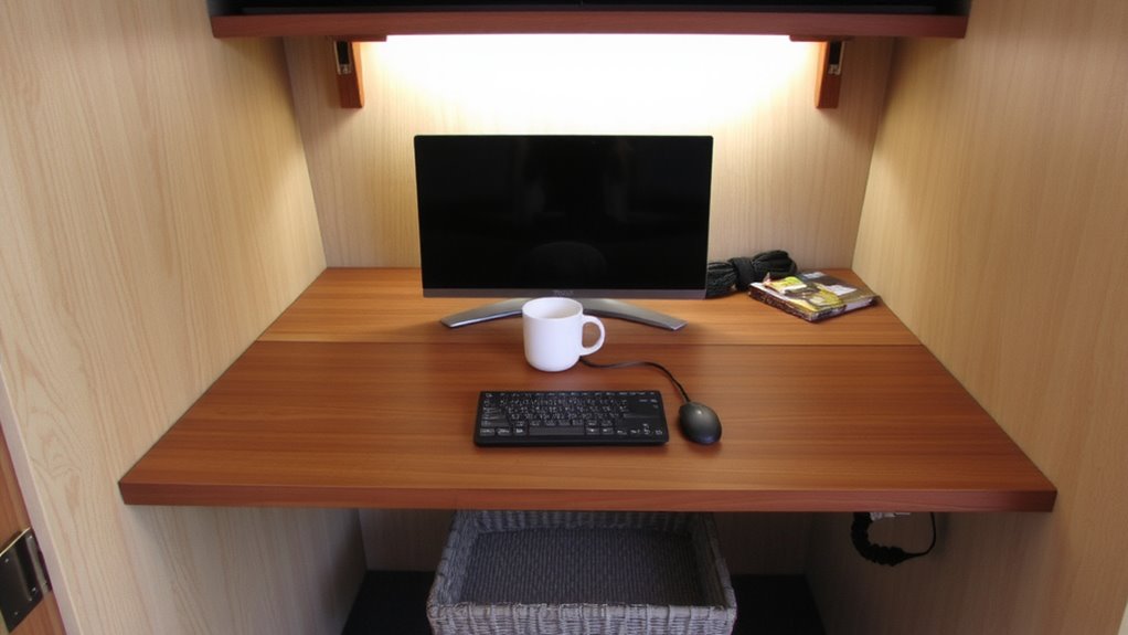 sturdy fold down desk