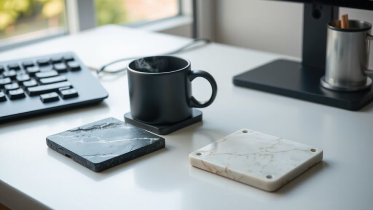 stylish desk coasters for clean workspace
