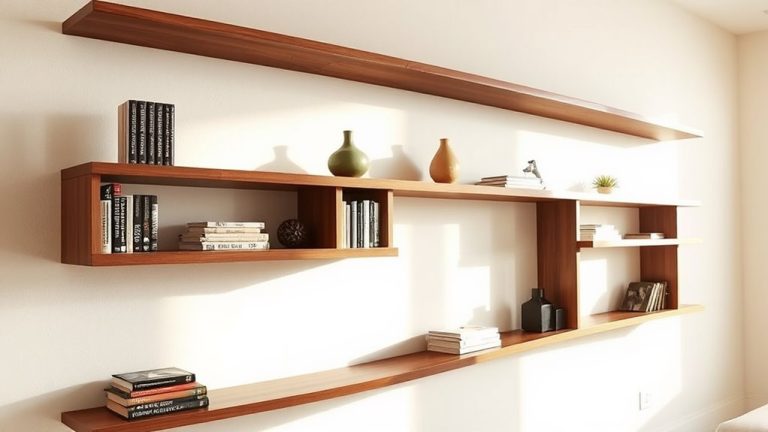 stylish office wall shelving
