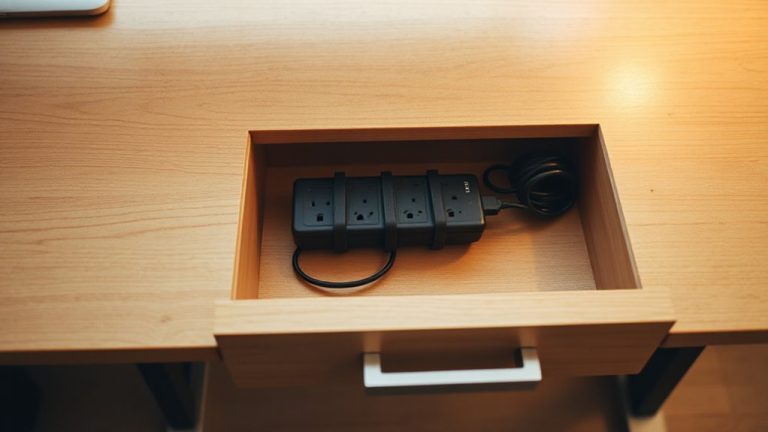 surge protectors in drawers