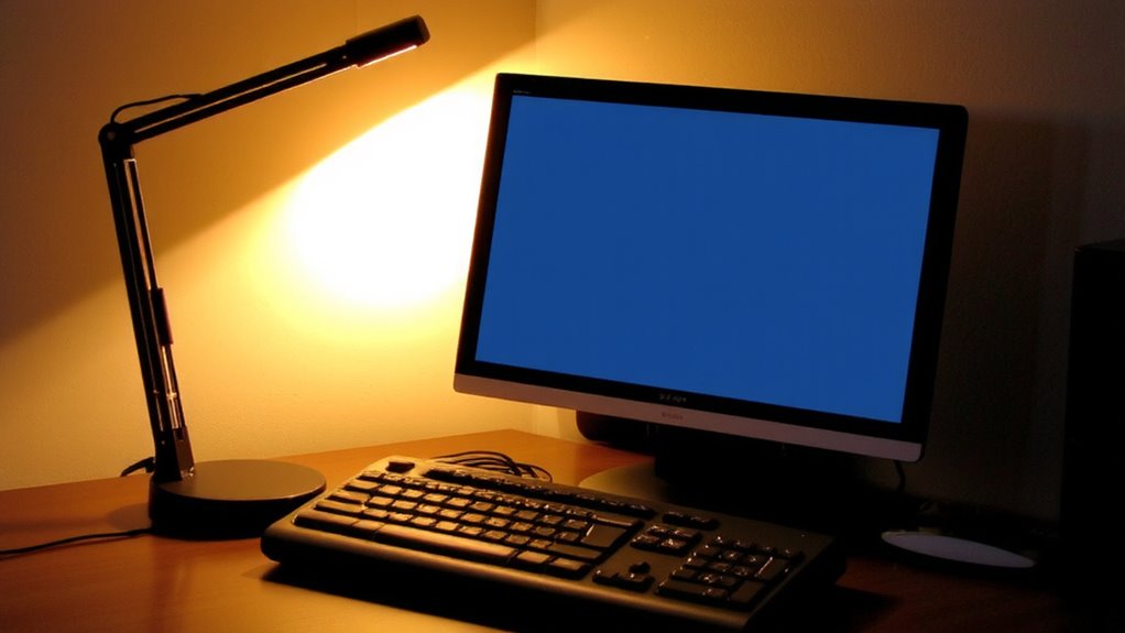 task lighting reduces glare