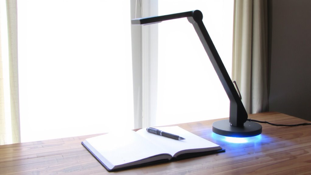 task lighting with air quality monitoring