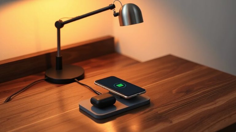 task lighting with wireless charging