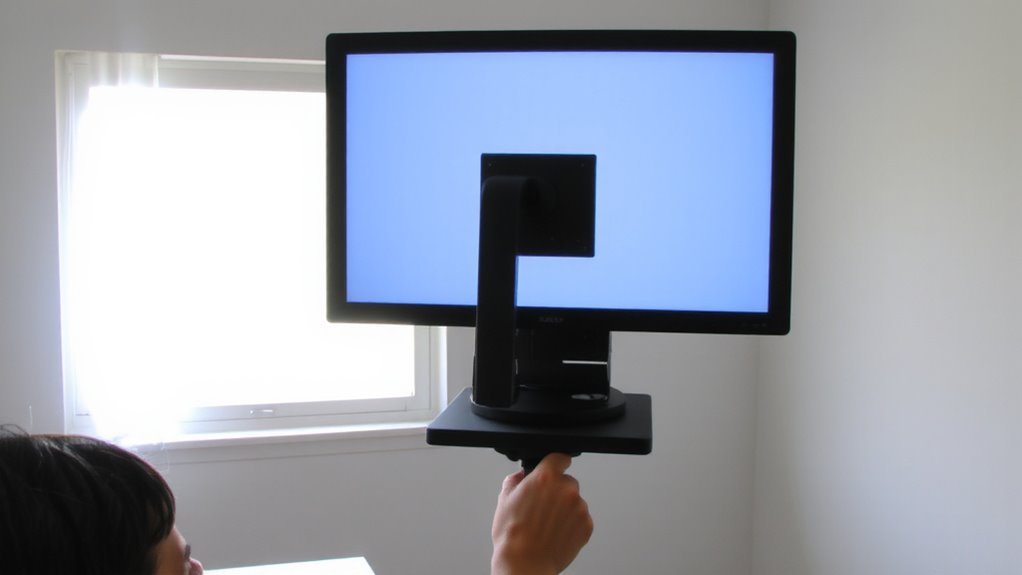 top third of screen