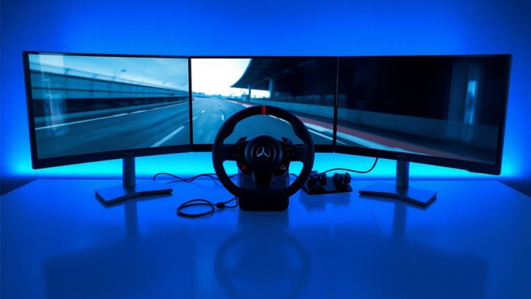 triple monitor sim racing setup