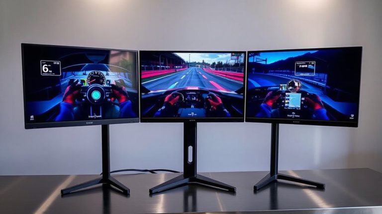 triple screen sim racing monitors