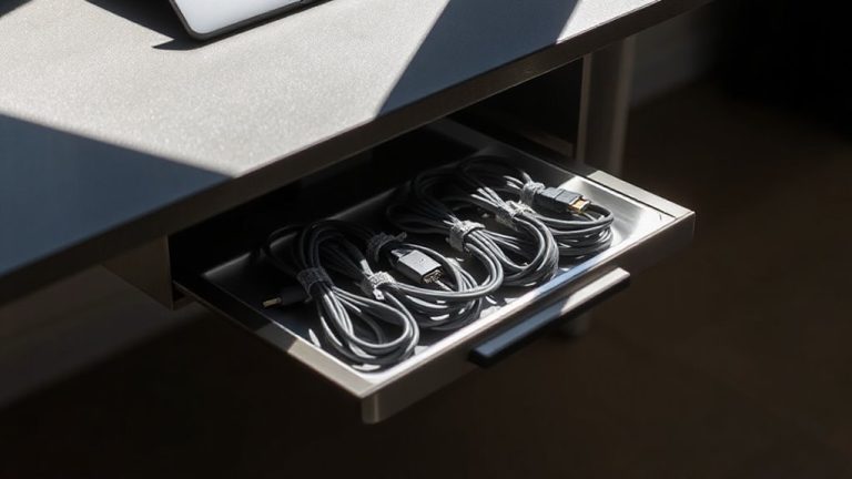 under desk cable tray installation