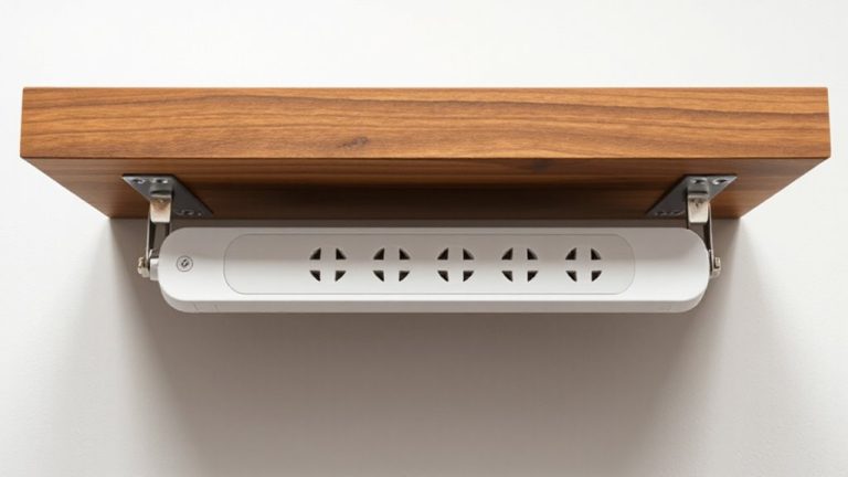 under shelf power strip mounting