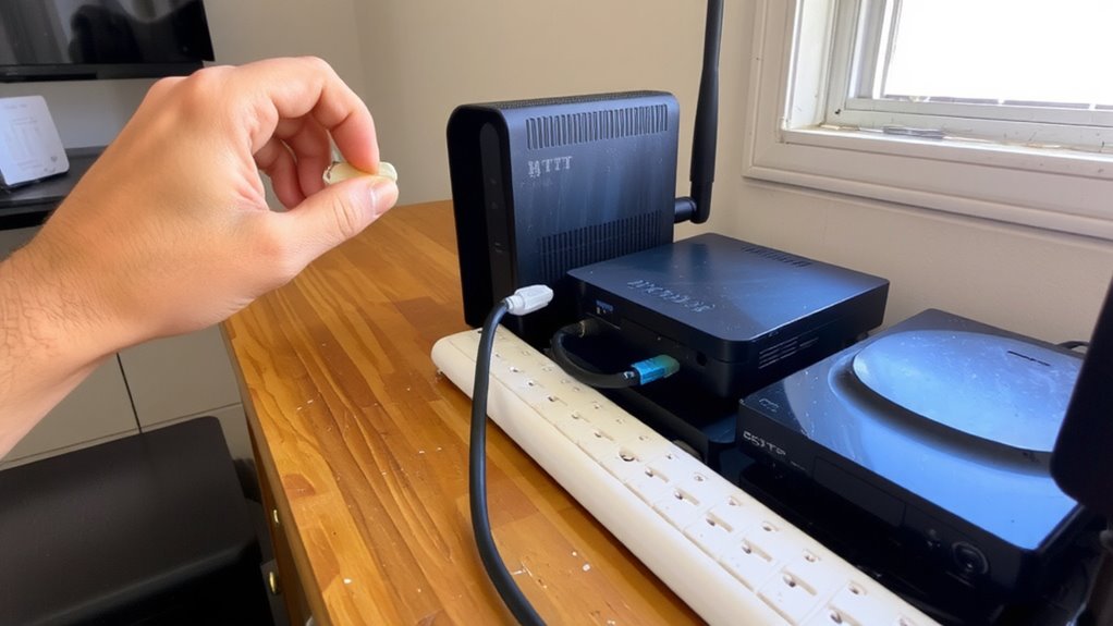 unplug inspect ground reconnect