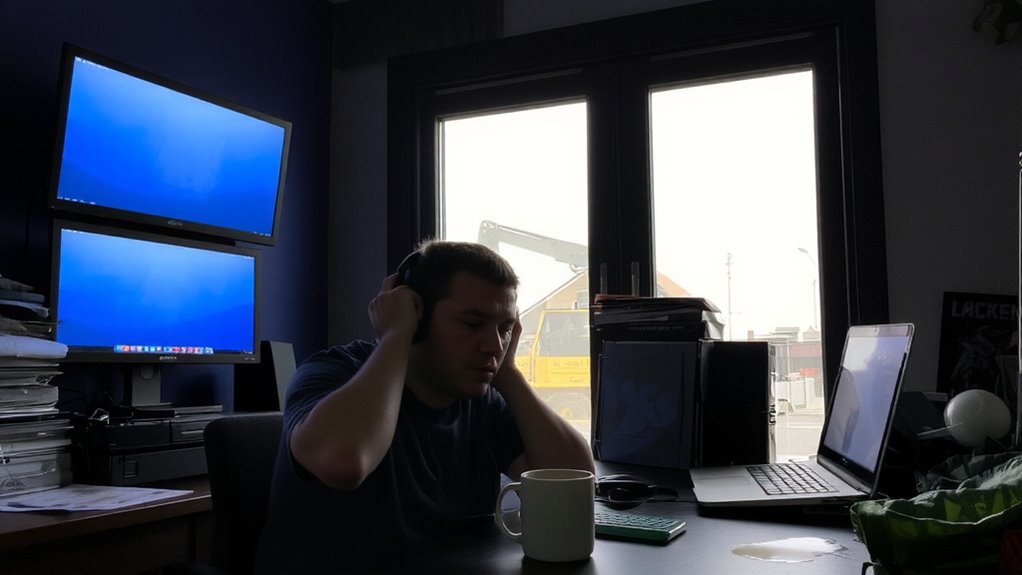 unpredictable noise disrupts focus