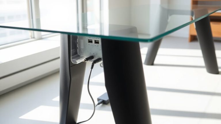 usb c routing through hollow legs