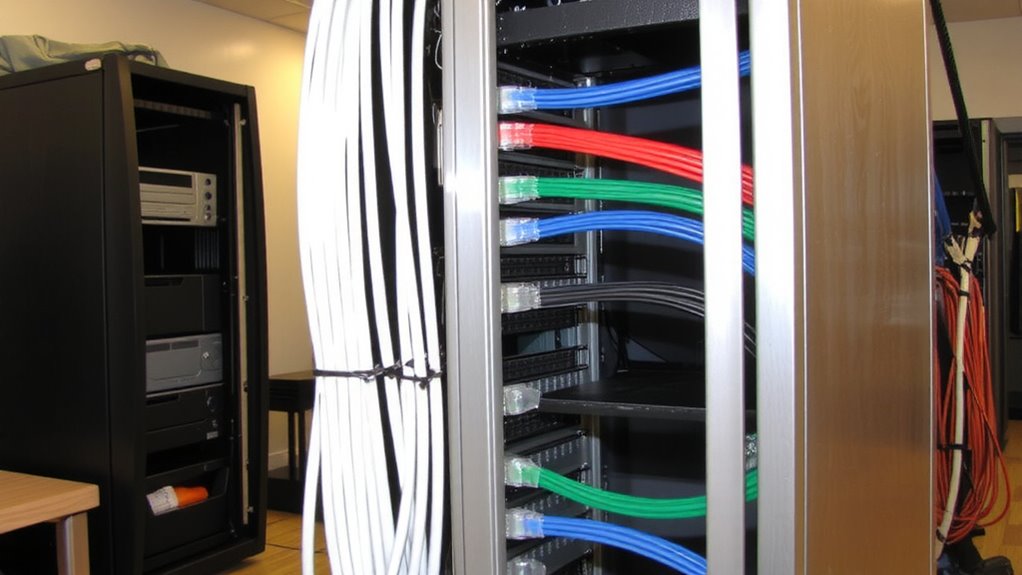 vertical cable management solution