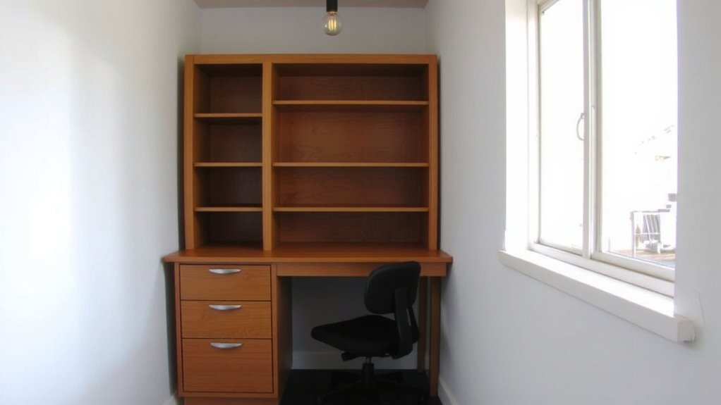 vertical desk for small spaces