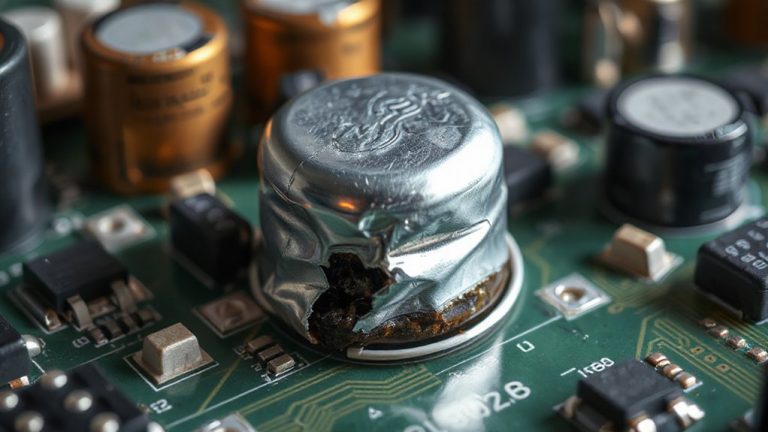 visual inspection of capacitor swelling