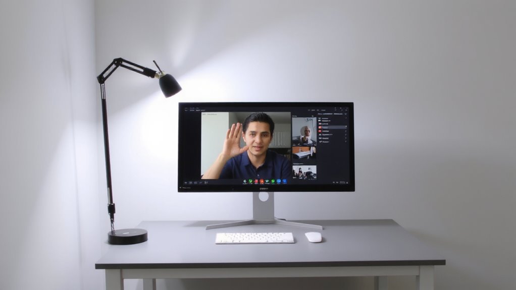 voice controlled lighting enhances video calls