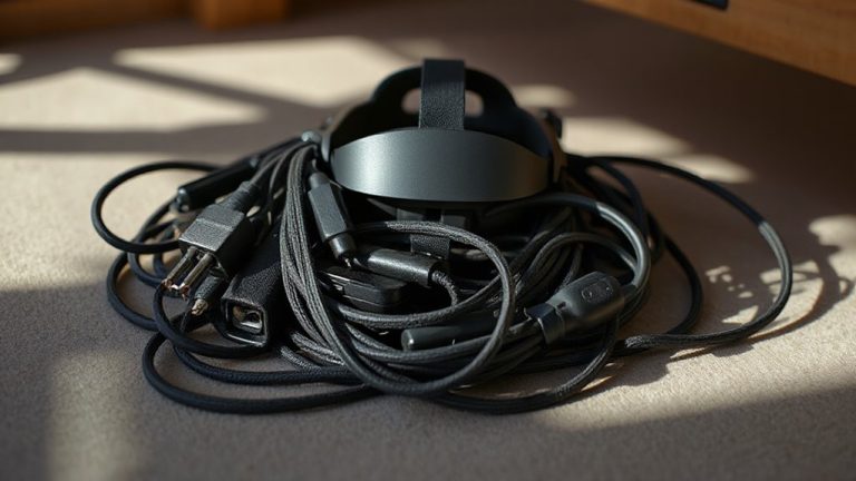 vr headset accessories under desk