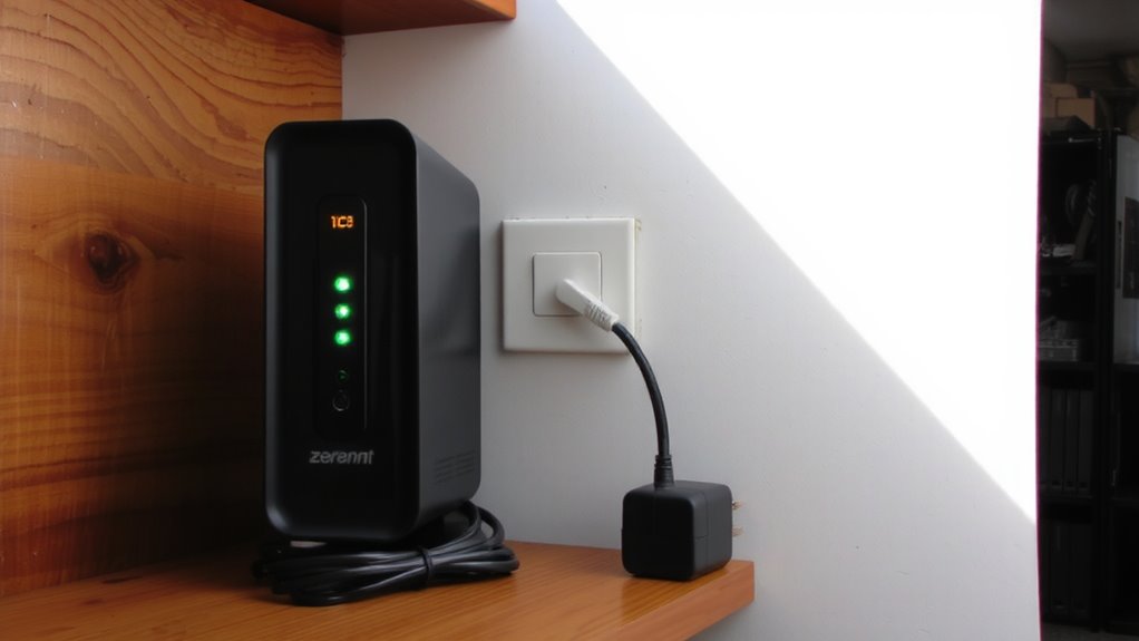 wait for steady modem lights