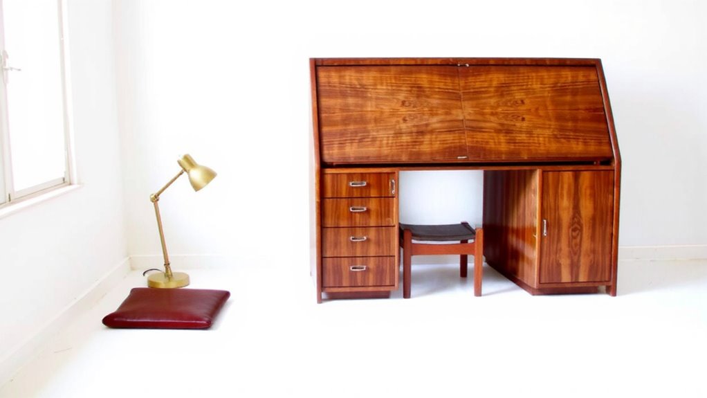 wall mounted murphy desk solution